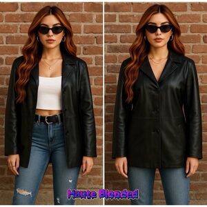 Worthington Leather Jacket Vintage 90's y2k alt egirl Goth Grunge Retro Classic